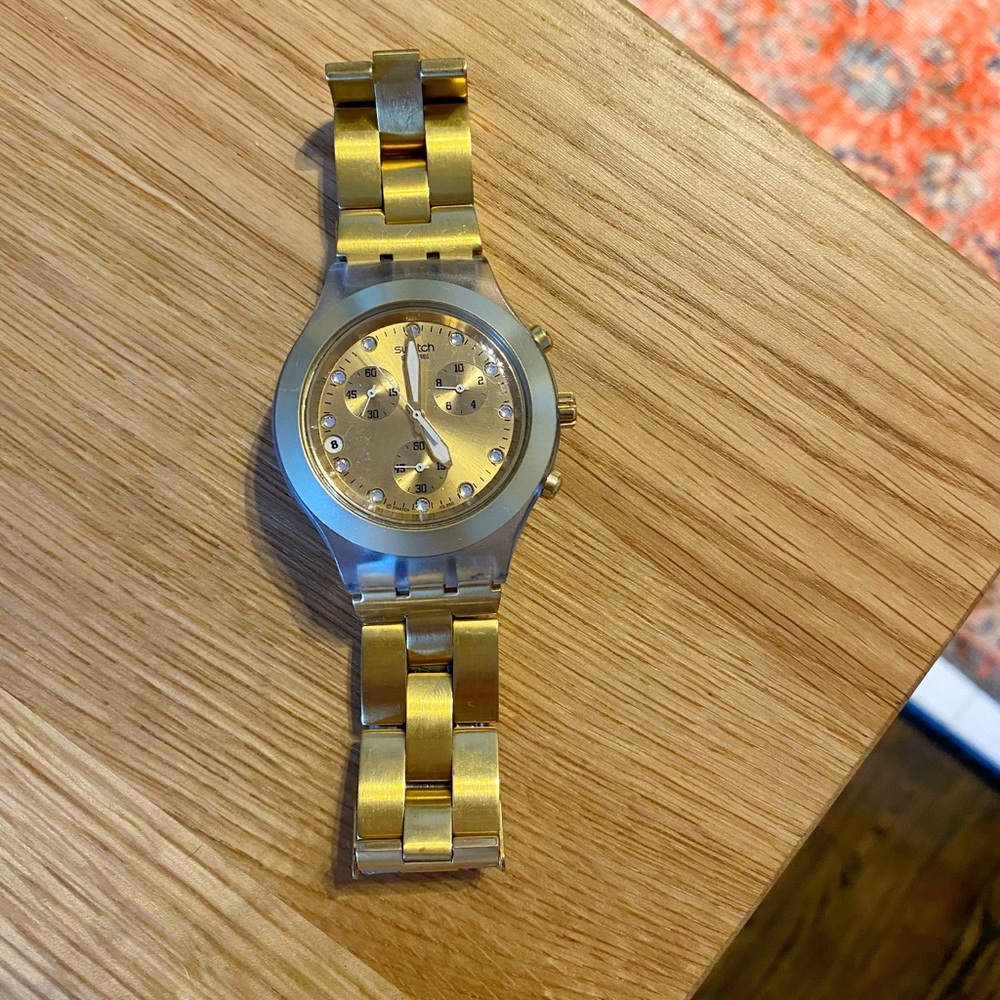Gold Swatch Watch